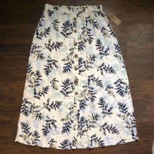 Marissa Olivia Floral Maxi Skirt Plus Size 1X NWT